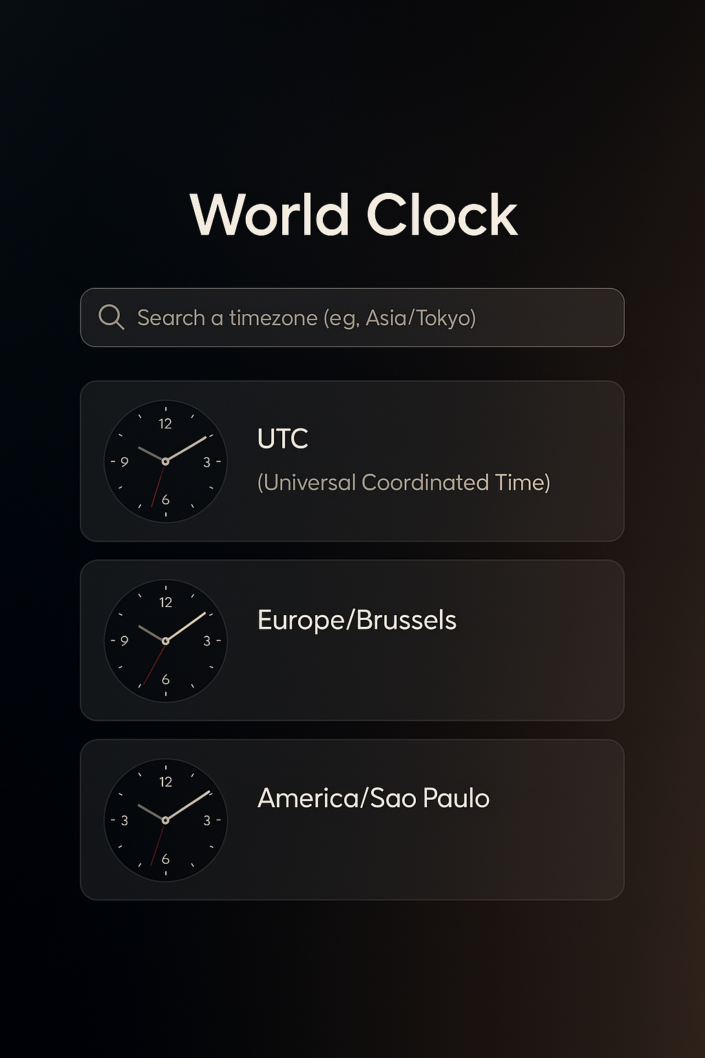 World Clock
